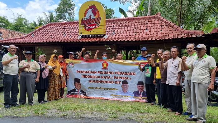 Pedagang Pasar dan Kuliner Kulon Progo Bersama PAPERA Deklarasi Dukung Prabowo